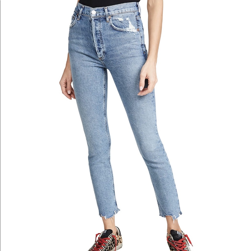 Agolde Nico High Rise Straight Leg Jeans